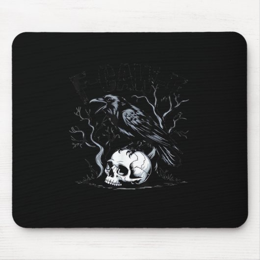 Crow, F-Caw-F Bird Moon Gothic Adult Humor Mousepad (Vorne)