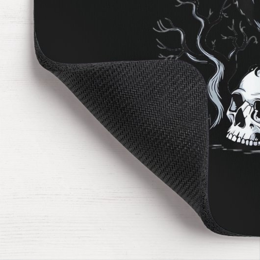 Crow, F-Caw-F Bird Moon Gothic Adult Humor Mousepad (Ecke)