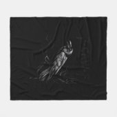 Crow, F-Caw-F Bird Retro Classic Fleecedecke (Vorderseite (Horizontal))