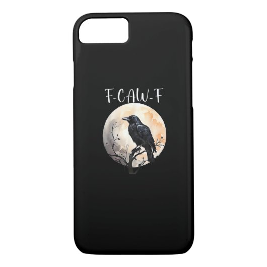 Crow F-Caw-F Funny Bird Aesthetic Casual Case-Mate iPhone Hülle (Rückseite)