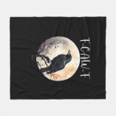 Crow F-Caw-F Funny Bird Aesthetic Casual Fleecedecke (Vorderseite (Horizontal))