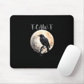 Crow F-Caw-F Funny Bird Aesthetic Casual Mousepad (Mit Mouse)