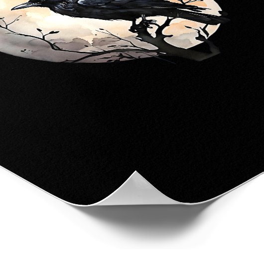 Crow F-Caw-F Funny Bird Aesthetic Casual Poster (Ecke)