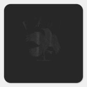 Crow, F-Caw-F Funny Bird Aesthetic Casual Quadratischer Aufkleber (Vorderseite)