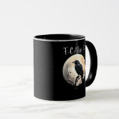 Crow F-Caw-F Funny Bird Aesthetic Casual Tasse (VorderseiteRechts)