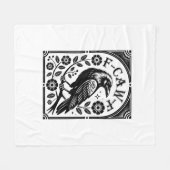 Crow, F-Caw-F Funny Bird Aesthetic Graphic Fleecedecke (Vorderseite (Horizontal))