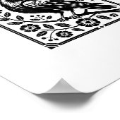 Crow, F-Caw-F Funny Bird Aesthetic Graphic Poster (Ecke)