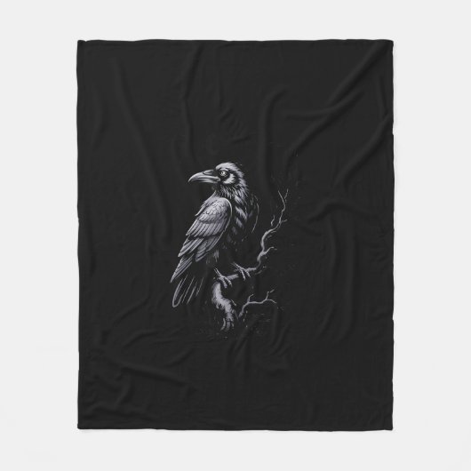 Crow, F-Caw-F Funny Bird Classic Cool Fleecedecke (Vorderseite)