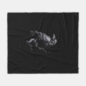 Crow, F-Caw-F Funny Bird Classic Cool Fleecedecke (Vorderseite (Horizontal))