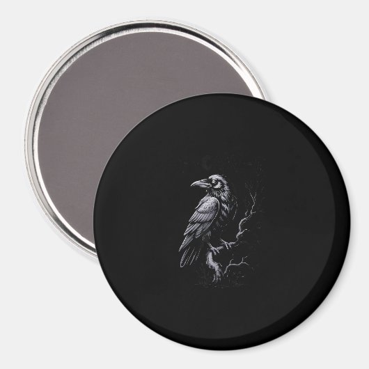Crow, F-Caw-F Funny Bird Classic Cool Magnet (Vorderseite/Rückseite)