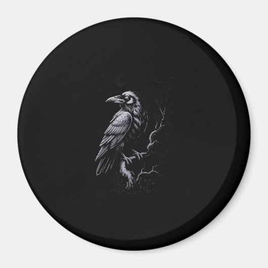 Crow, F-Caw-F Funny Bird Classic Cool Magnet (Vorne)