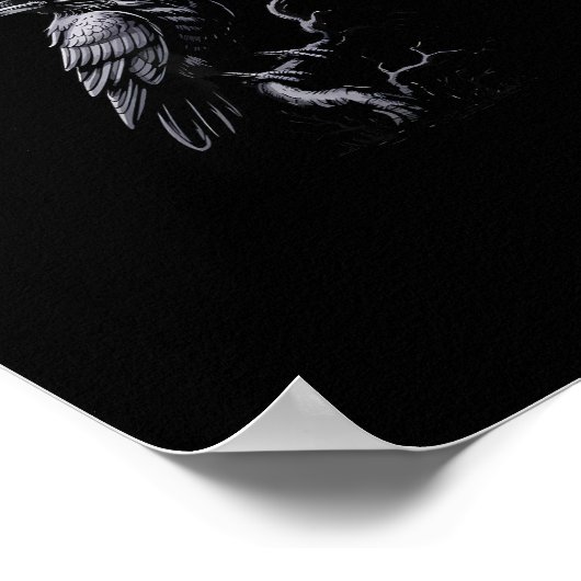 Crow, F-Caw-F Funny Bird Classic Cool Poster (Ecke)