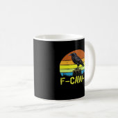 Crow F-Caw-F Funny Bird Classic Minimal Clean Kaffeetasse (VorderseiteRechts)