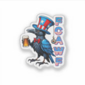 Crow, F-Caw-F Funny Bird Creative Casual Aufkleber (Vorderseite)