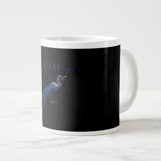 Crow, F-Caw-F Funny Bird Creative Casual Jumbo-Tasse (Vorderseite Rechts)