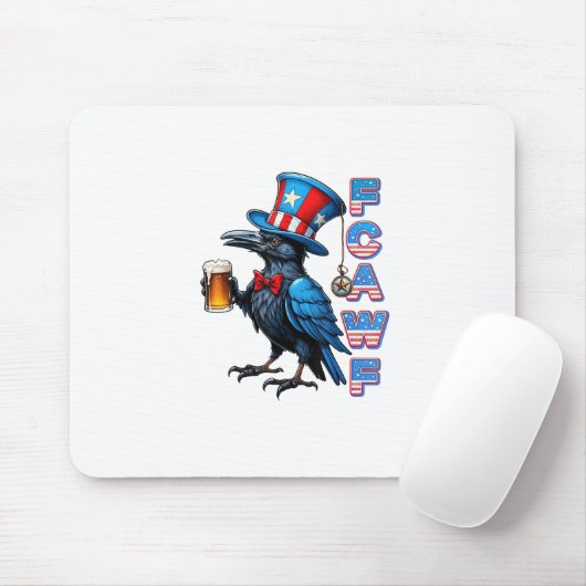 Crow, F-Caw-F Funny Bird Creative Casual Mousepad (Mit Mouse)