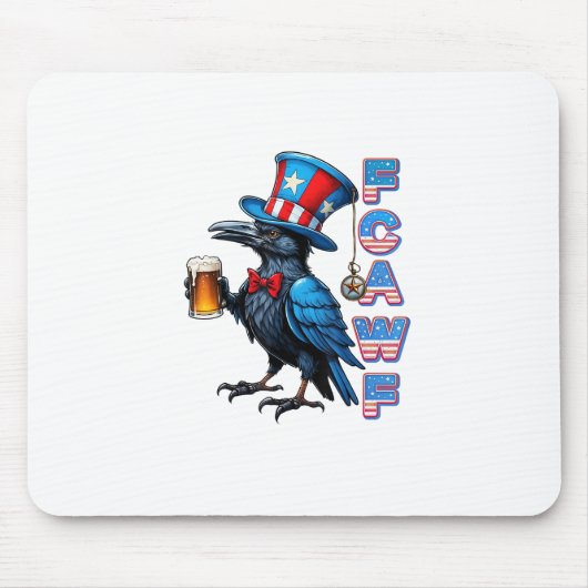 Crow, F-Caw-F Funny Bird Creative Casual Mousepad (Vorne)