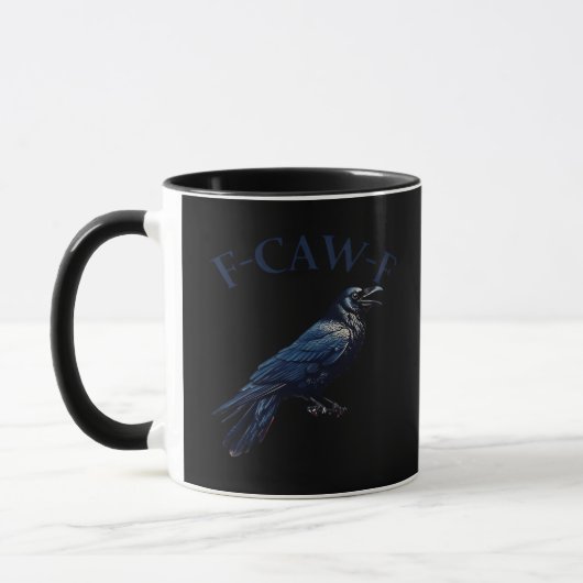 Crow, F-Caw-F Funny Bird Creative Casual Tasse (Links)