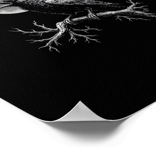 Crow F-Caw-F Funny Bird Crow Humor Creative Casual Poster (Ecke)