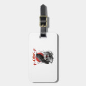 Crow, F-Caw-F Funny Bird F-Caw-F Moon Gothic Adult Gepäckanhänger (Vorderseite vertikal)