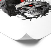 Crow, F-Caw-F Funny Bird F-Caw-F Moon Gothic Adult Poster (Ecke)