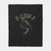 Crow F-Caw-F Funny Bird Fleecedecke (Vorderseite)