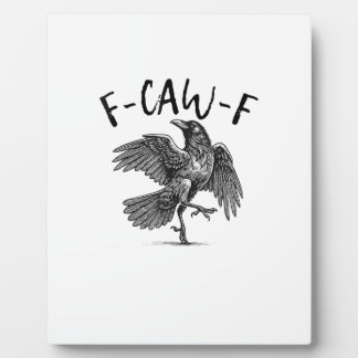 Crow, F-Caw-F Funny Bird Fotoplatte