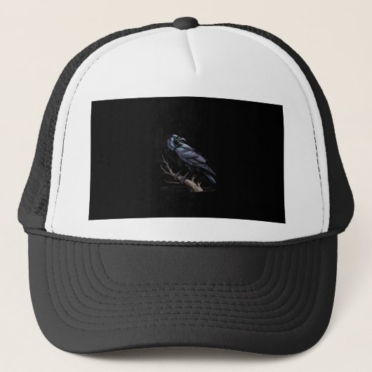 Crow, F-Caw-F Funny Bird Funny Quote Truckerkappe (Vorderseite)