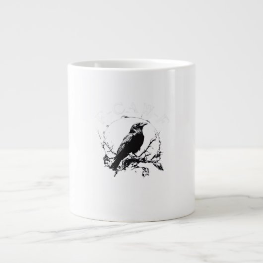 Crow, F-Caw-F Funny Bird Funny Trendy Jumbo-Tasse (Vorderseite)