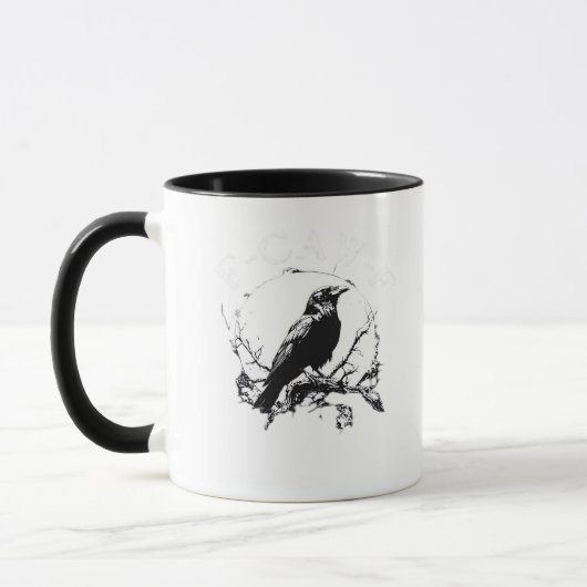 Crow, F-Caw-F Funny Bird Funny Trendy Tasse (Links)