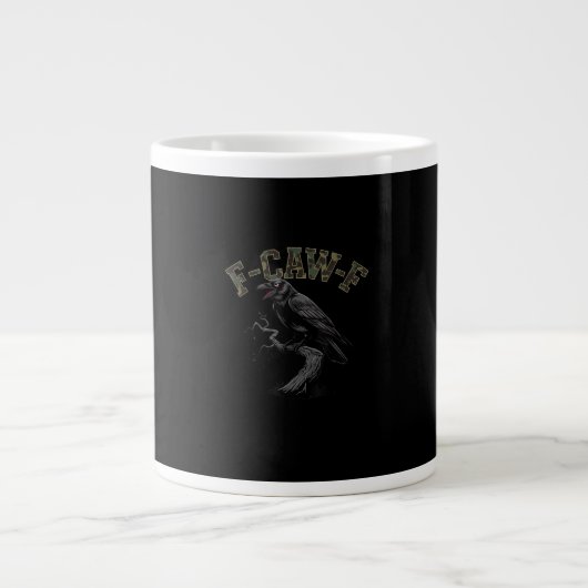 Crow F-Caw-F Funny Bird Jumbo-Tasse (Vorderseite)