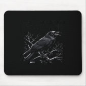 Crow, F-Caw-F Funny Bird Minimal Clean Mousepad (Vorne)