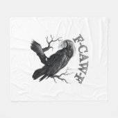 Crow, F-Caw-F Funny Bird Moon Gothic Adult Humor C Fleecedecke (Vorderseite (Horizontal))
