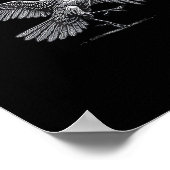 Crow, F-Caw-F Funny Bird Moon Gothic Adult Humor C Poster (Ecke)