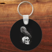 Crow, F-Caw-F Funny Bird Moon Gothic Adult Humor C Schlüsselanhänger (Vorderseite)