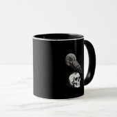 Crow, F-Caw-F Funny Bird Moon Gothic Adult Humor C Tasse (VorderseiteRechts)
