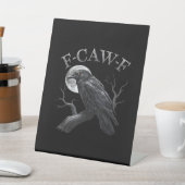 Crow F-Caw-F Funny Bird Moon Gothic Adult Humor Cl Sockelschild (In SItu)