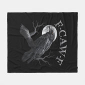 Crow F-Caw-F Funny Bird Moon Gothic Adult Humor Cr Fleecedecke (Vorderseite (Horizontal))