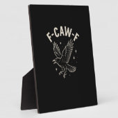 Crow F-Caw-F Funny Bird Moon Gothic Adult Humor Cr Fotoplatte (Seite)