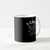 Crow F-Caw-F Funny Bird Moon Gothic Adult Humor Cr Kaffeetasse (VorderseiteRechts)