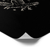 Crow F-Caw-F Funny Bird Moon Gothic Adult Humor Cr Poster (Ecke)