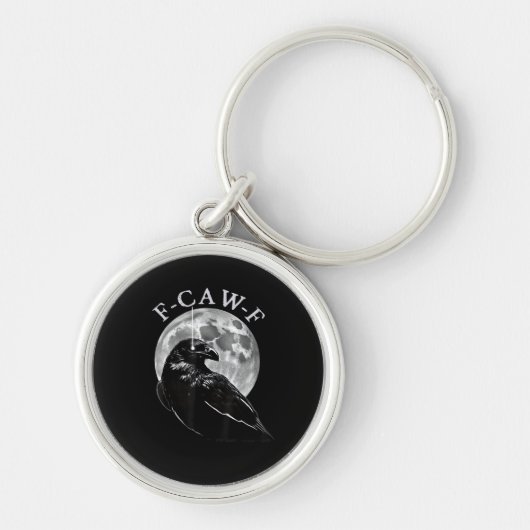 Crow F-Caw-F Funny Bird Moon Gothic Adult Humor Cr Schlüsselanhänger (Vorne)