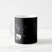 Crow, F-Caw-F Funny Bird Moon Gothic Adult Humor Kaffeetasse (Vorderseite Links)