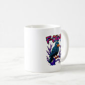 Crow, F-Caw-F Funny Bird Moon Gothic Adult Humor M Kaffeetasse (VorderseiteRechts)