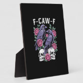 Crow F-Caw-F Funny Bird Moon Gothic Adult Humor Mi Fotoplatte (Seite)