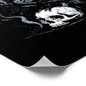 Crow, F-Caw-F Funny Bird Moon Gothic Adult Humor Poster (Ecke)