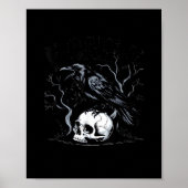 Crow, F-Caw-F Funny Bird Moon Gothic Adult Humor Poster (Vorne)