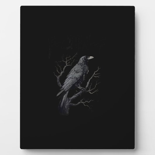 Crow, F-Caw-F Funny Bird Moon Gothic Adult Humor T Fotoplatte (Vorderseite)