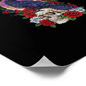 Crow F-Caw-F Funny Bird Moon Gothic Adult Humor Vi Poster (Ecke)