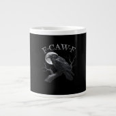 Crow F-Caw-F Funny Bird Moon Retro Classic Jumbo-Tasse (Vorderseite)